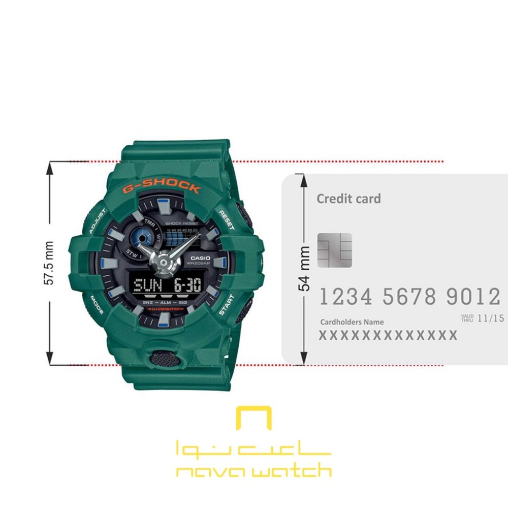 ساعت مچی جیشاک کاسیو مدل GA-700SC-3ADR - Image 7